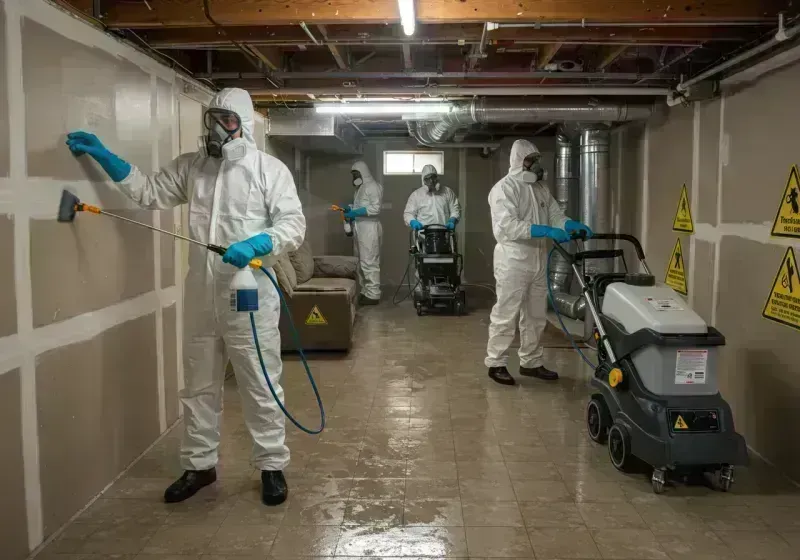 Basement Moisture Removal and Structural Drying process in Shenandoah County, VA